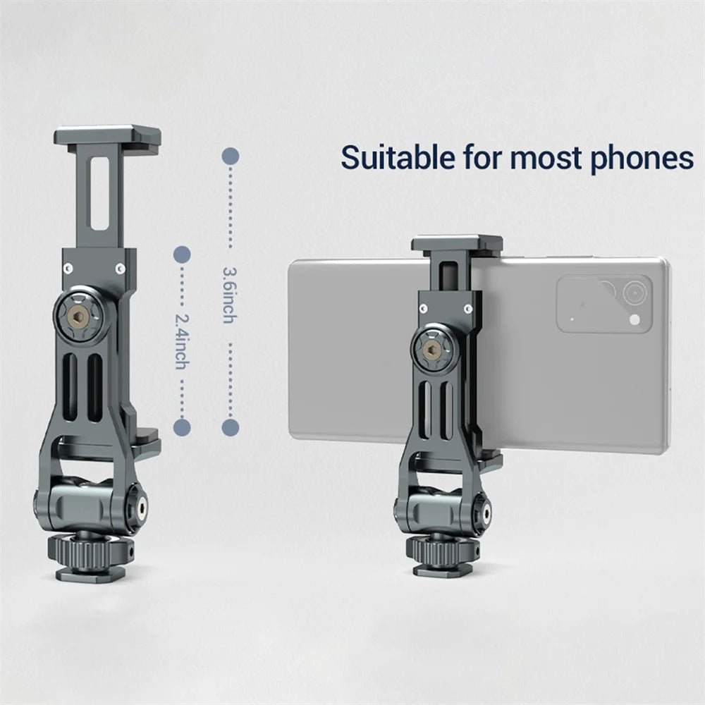 Aluminum Camera Hot Shoe Adapter Dual Cold Shoe
