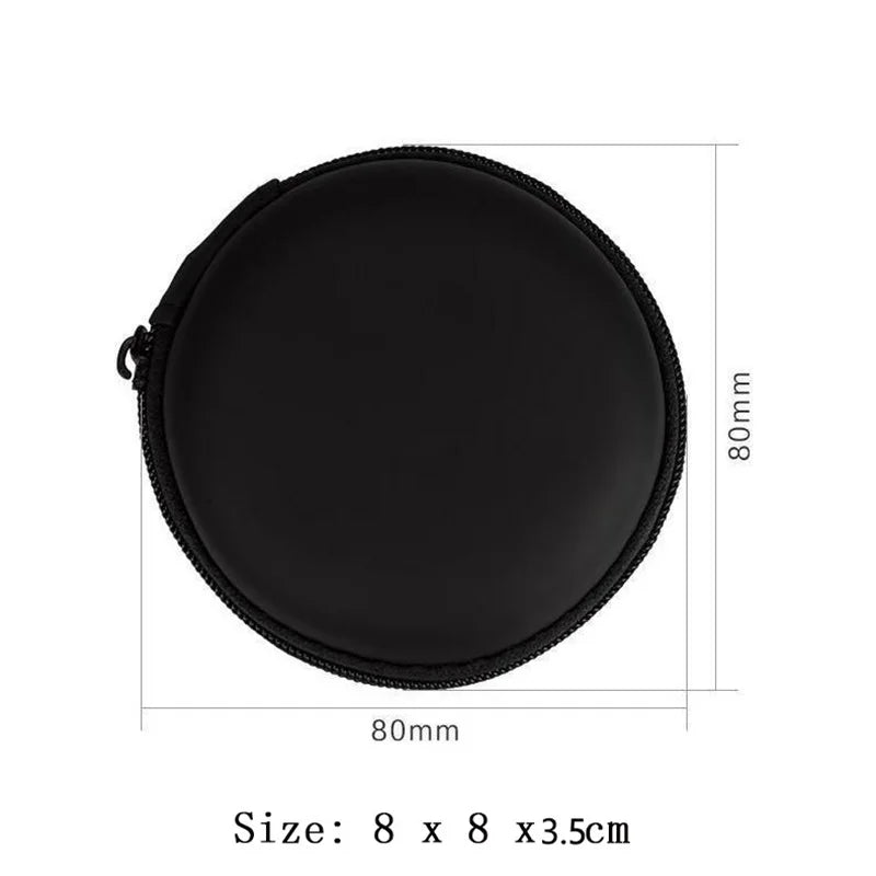 Portable Earphone Storage Bag Zipper Design