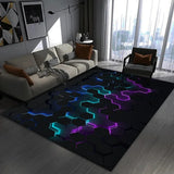 3D Geometric Carpet Large Area Bedroom Gaming