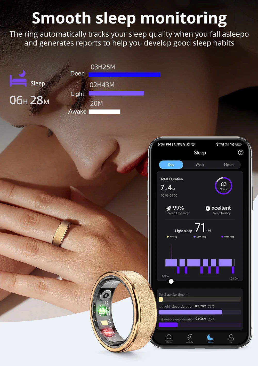 COLMI R10 Smart Ring Health Sleep Monitor Waterproof