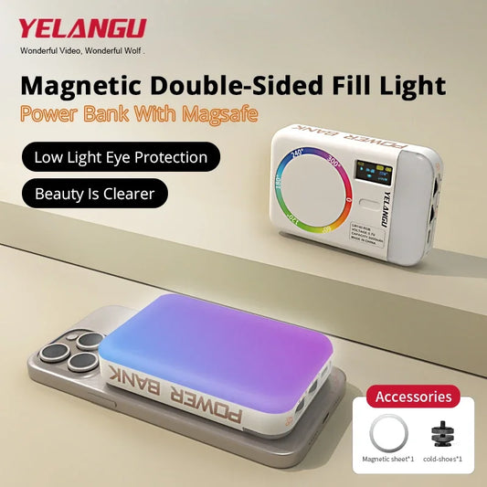 Magnetic RGB Fill Light Wireless Charging