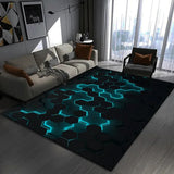 3D Geometric Carpet Large Area Bedroom Gaming
