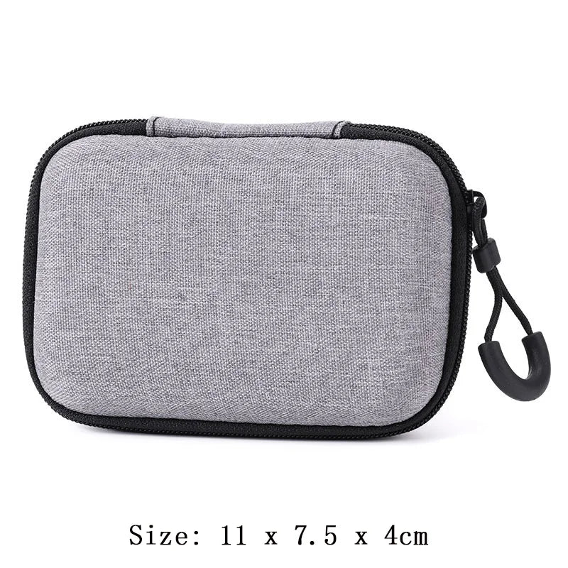 Portable Earphone Storage Bag Zipper Design