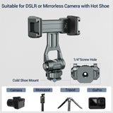 Aluminum Camera Hot Shoe Adapter Dual Cold Shoe