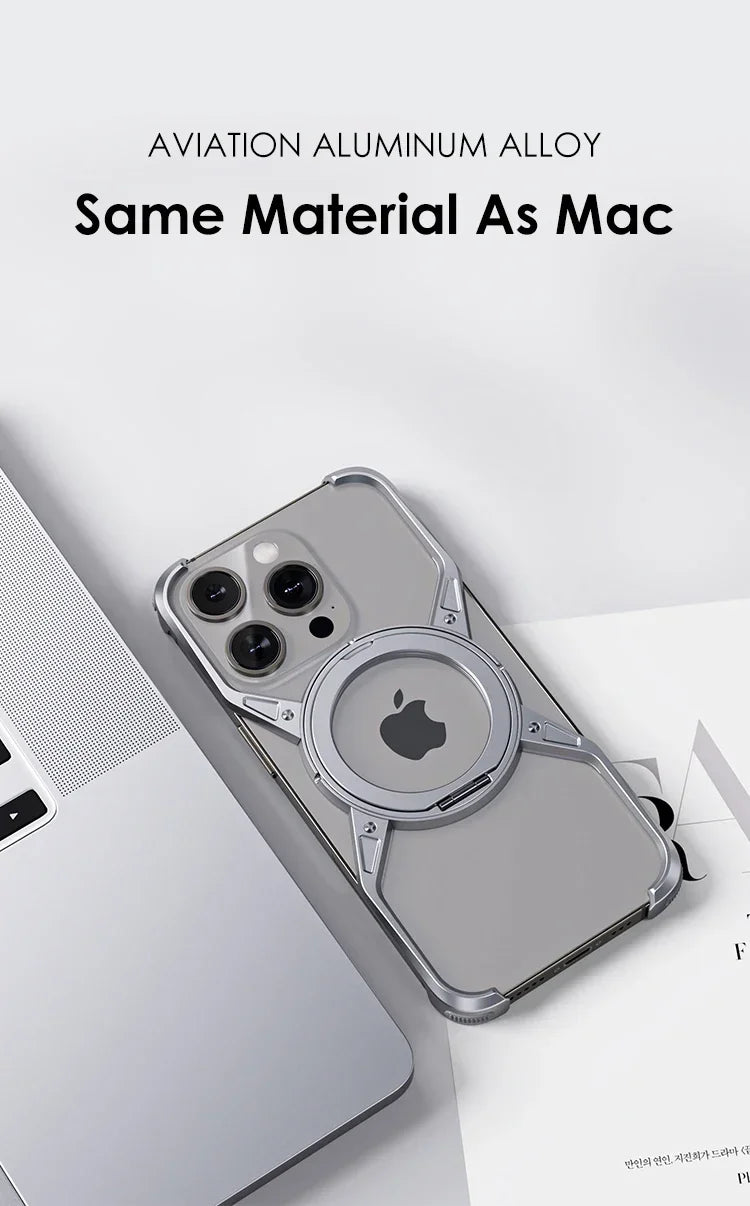 MagSafe Metal Phone Case Shockproof Rimless Design